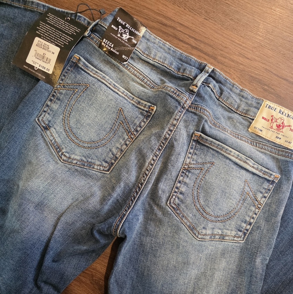 NWT True RELIGION BECKY jeans Bootcut Size 27 NEW